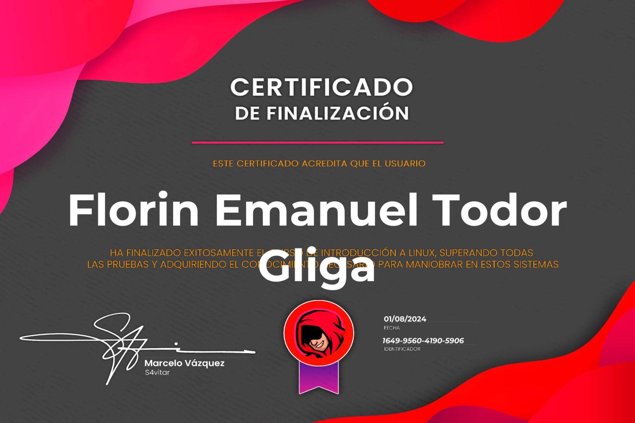 Certificado: Introducción a Linux