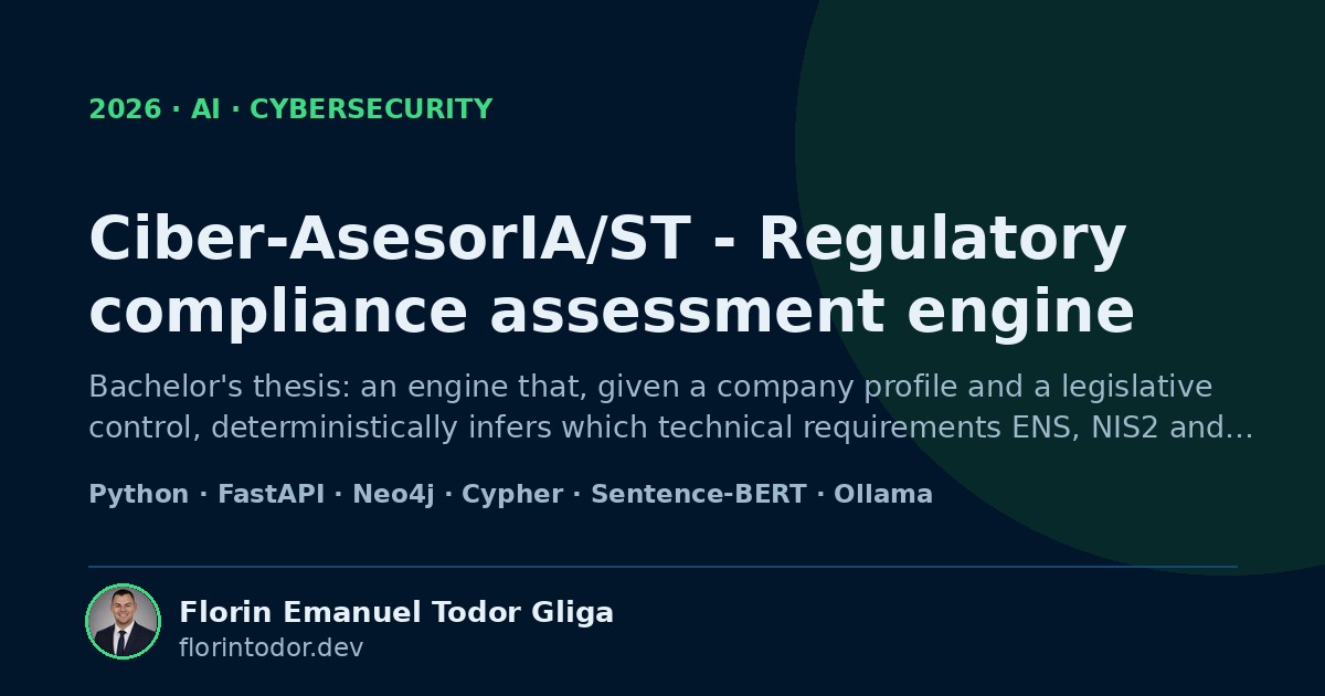 Final degree project: ENS, NIS2 and DORA compliance engine
