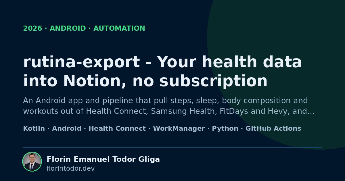 rutina-export: health data to Notion