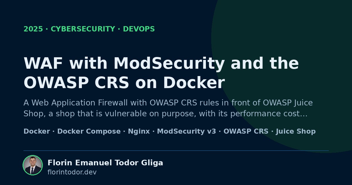 WAF with ModSecurity and OWASP CRS